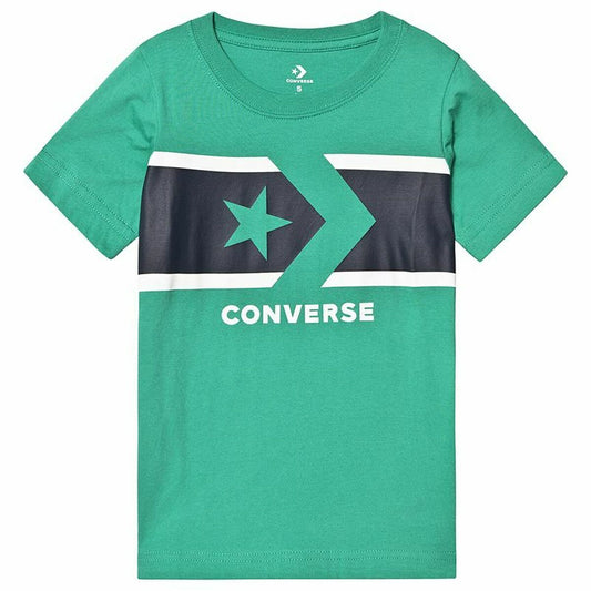 Lasten Lyhythihainen paita Converse Stripe Star Chevron  Vihreä, Koko 10-12 vuotta