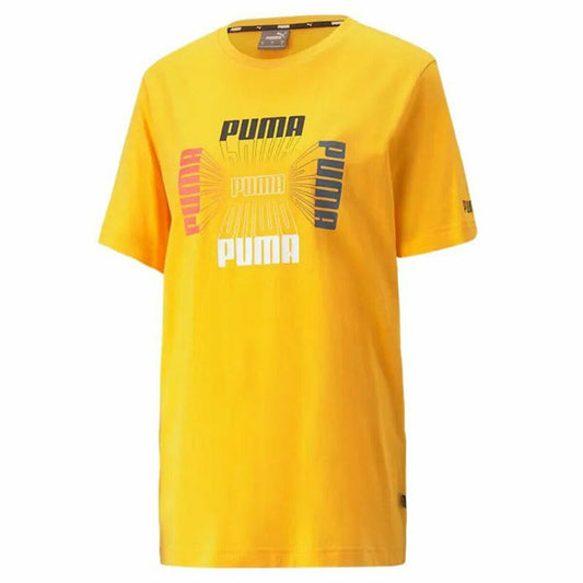 Miesten T-paita Puma Essential Logo Repeat Graphic Keltainen, Koko L