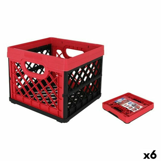 Monikäyttöinen laatikko Tontarelli Punainen Neliö 33,5 x 33, x 27,9 cm (6 osaa)