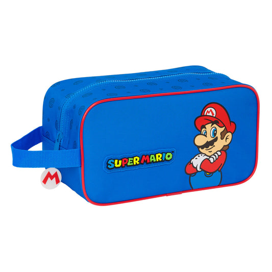 Kotelo matkatohveleille Super Mario Play Sininen Punainen 29 x 15 x 14 cm