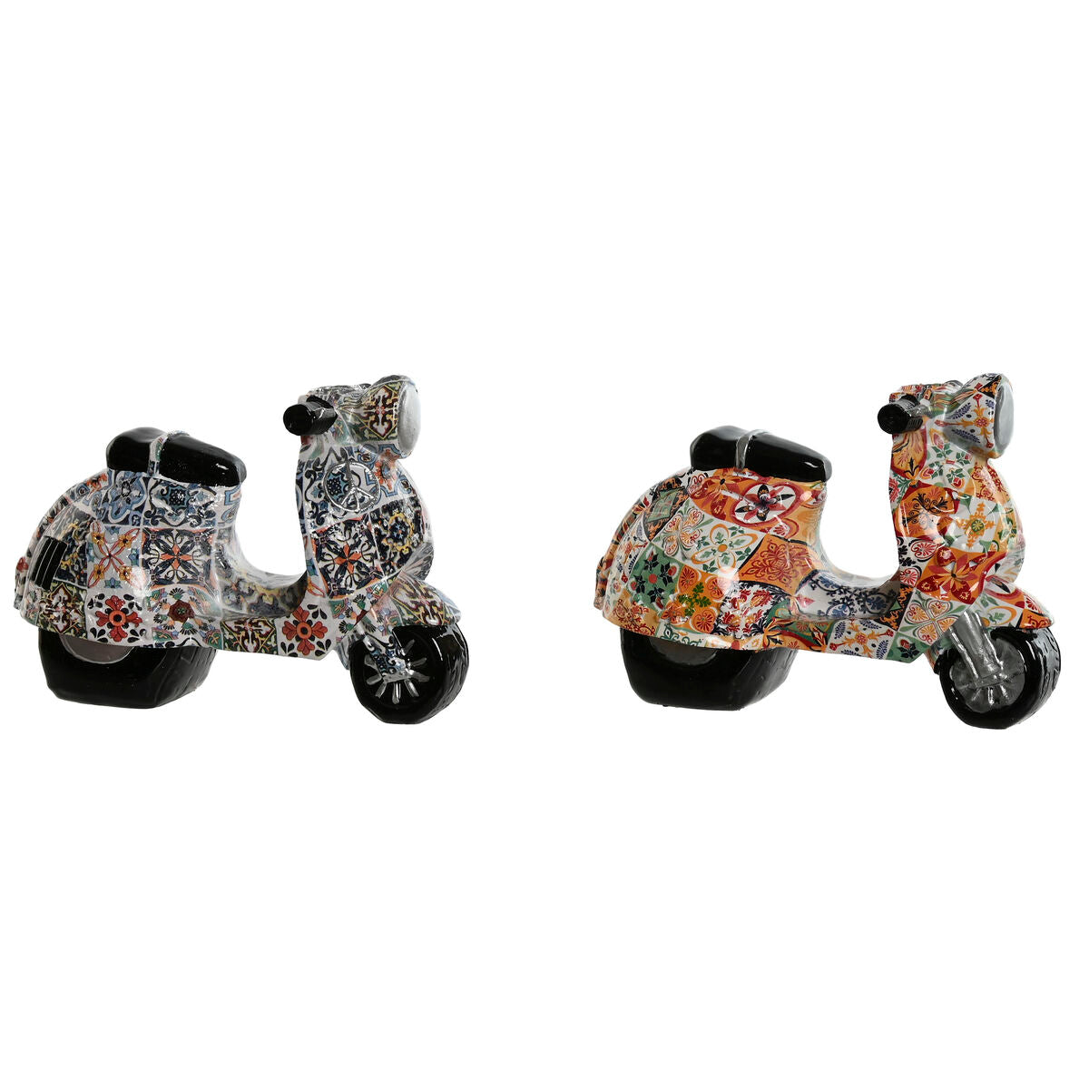 Koristehahmo Home ESPRIT Monivärinen Välimeren scooter 14 x 8 x 11 cm (2 osaa)