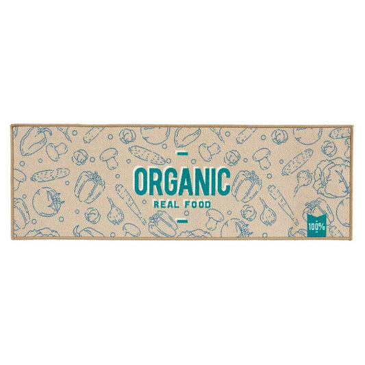 Matto Organic Beige Sininen Vihreä Polyamidi (40 x 1 x 120 cm)