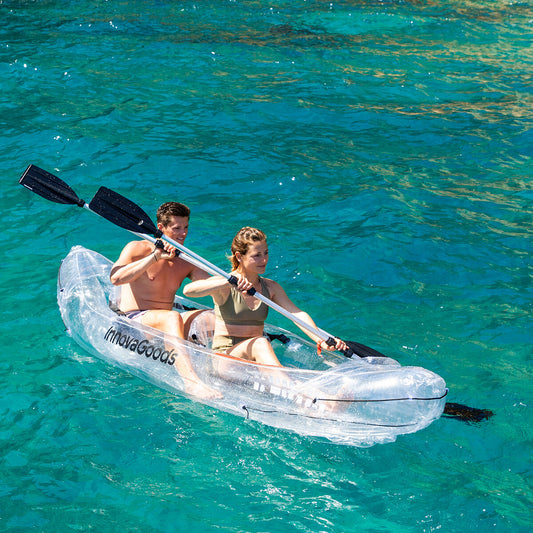 Inflatable Transparent Kayak with Accessories Paros InnovaGoods 312 cm 2 places