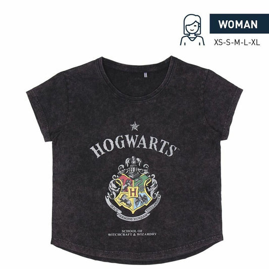 Naisten T-paita Harry Potter Harmaa Tumman harmaa, Koko L