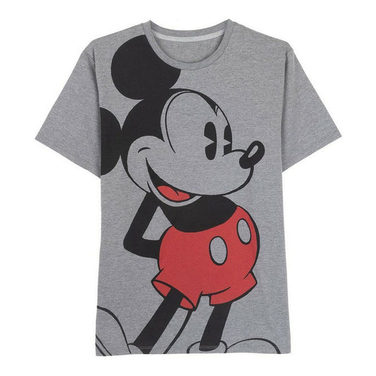 Miesten T-paita Mickey Mouse Harmaa Tumman harmaa Aikuisten, Koko M