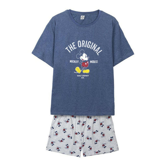 Pyjamat Mickey Mouse Tummansininen (Aikuisten) Miehet, Koko XL