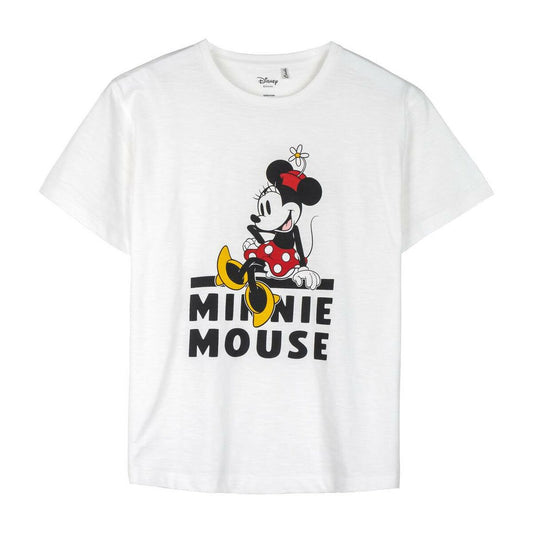 Naisten T-paita Minnie Mouse Valkoinen, Koko M
