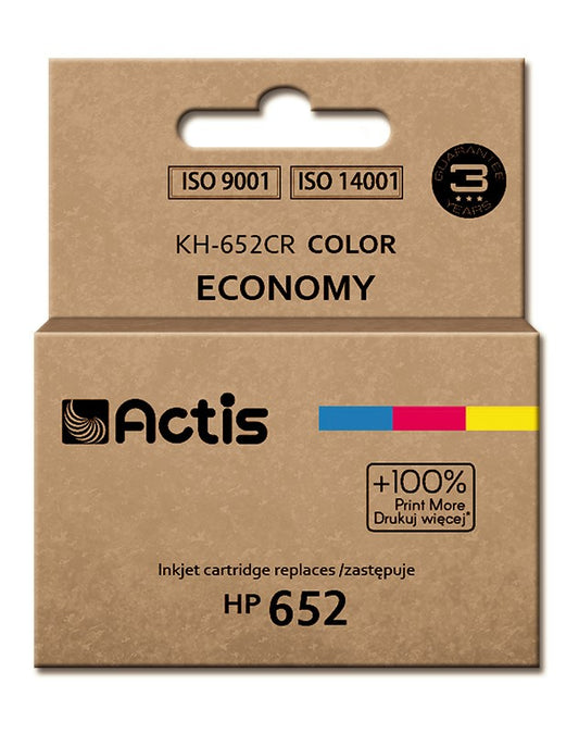 Actis KH-652CR muste HP-tulostimelle; HP 652 F6V24AE vaihto; Vakio; 15 ml; väri - KorhoneCom