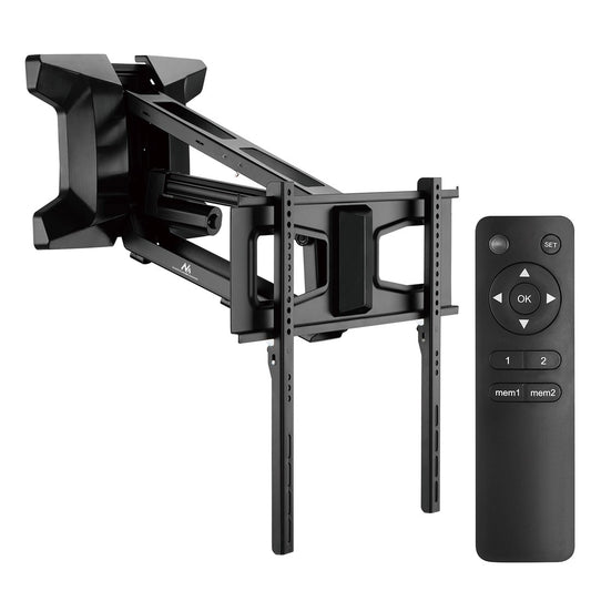 Maclean MC-891 Electric TV Wall Mount Bracket with Remote Control Height Adjustment 37' - 70  max. VESA 600x400 up to 35kg Above Fireplace Mount Sturdy