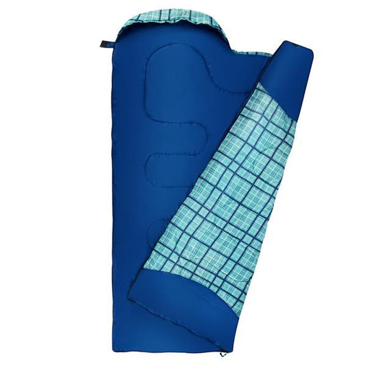NILS CAMP -makuupussi NC2009 sininen ruudullinen koko L.