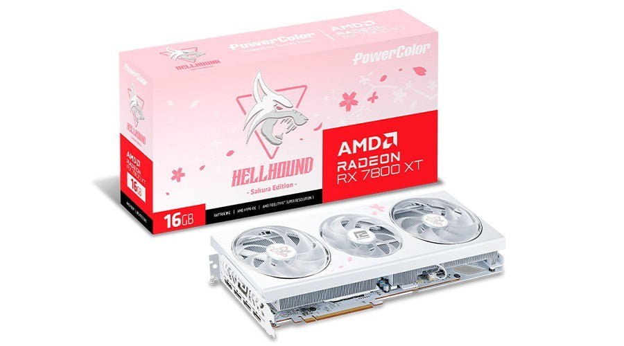 PowerColor Radeon RX 7800 XT Hellhound Sakura 16GB GDDR6 näytönohjain