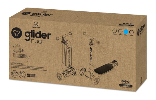 Yvolution scooter GLIDER NUA - blue ECO BOX