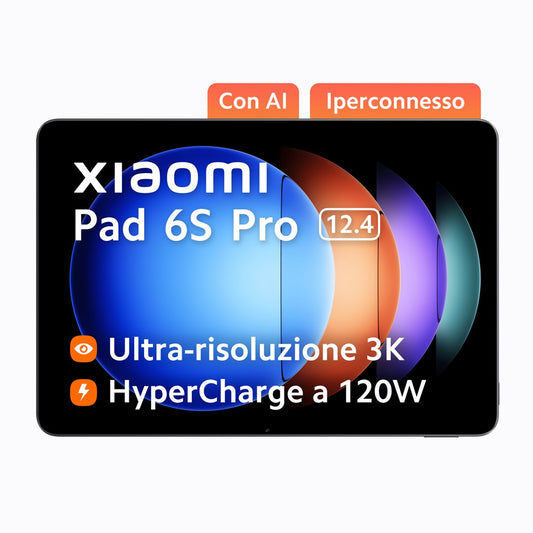Xiaomi Pad 6S Pro Qualcomm Snapdragon 256 Gt 31,5 cm (12,4) 8 Gt Wi-Fi 7 (802.11be) Grafiitinharmaa