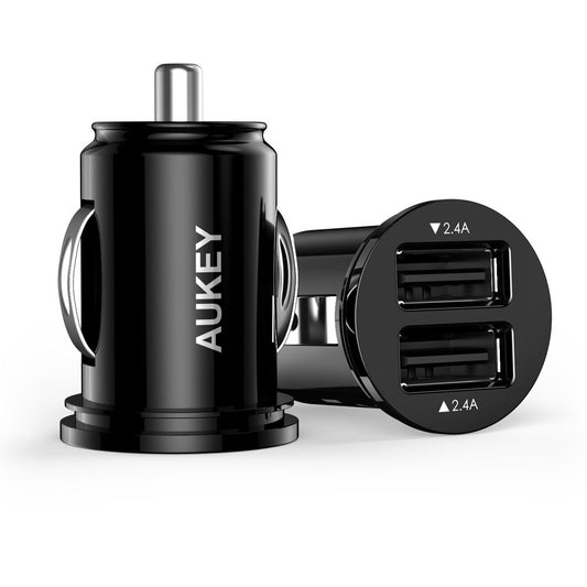 AUKEY CC-S1 Mini mobile charger 2xUSB-A 24W 4.8A Black Auto