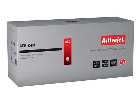 Activejet ATH-24N toner for HP printer; HP 24A Q2624A Replacement; Top; 3000 pages; black