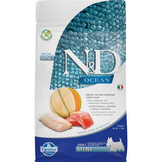 FARMINA N&amp;D Ocean Dog Salmon Cod Cantaloupe Melon Adult Mini - dry dog ​​food - 800 g