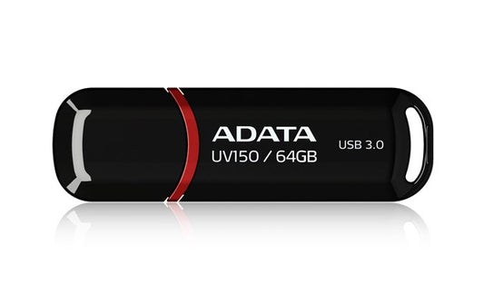 ADATA 64 GB DashDrive UV150 USB Flash Drive USB Type-A 3.2 Gen 1 (3.1 Gen 1) Black
