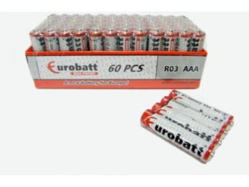 Battery AAA 4 pcs - Eurobatt