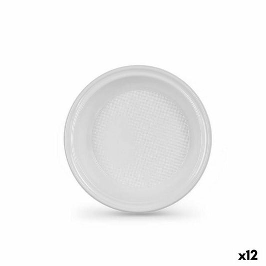 Sarja kierrätettäviä lautasia Algon Valkoinen Muovinen 20,5 x 3 cm (36 Osaa)