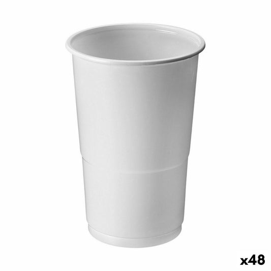 Sarja kierrätettäviä mukeja Algon Valkoinen 25 Kappaletta 250 ml (48 osaa)