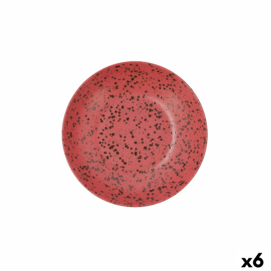 Syvä lautanen Ariane Oxide Keraminen Punainen (Ø 21 cm) (6 osaa)