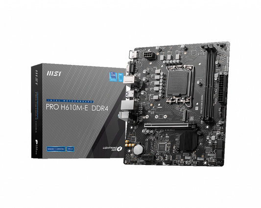 MSI PRO H610M-E DDR4-emolevy Intel H610 LGA 1700 micro ATX MSI PRO H610M-E DDR4-emolevy Intel H610 LGA 1700 micro ATX - KorhoneCom