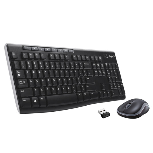 Logitech Wireless Combo MK270 keyboard Mouse included RF Wireless QWERTY US International Black Silver