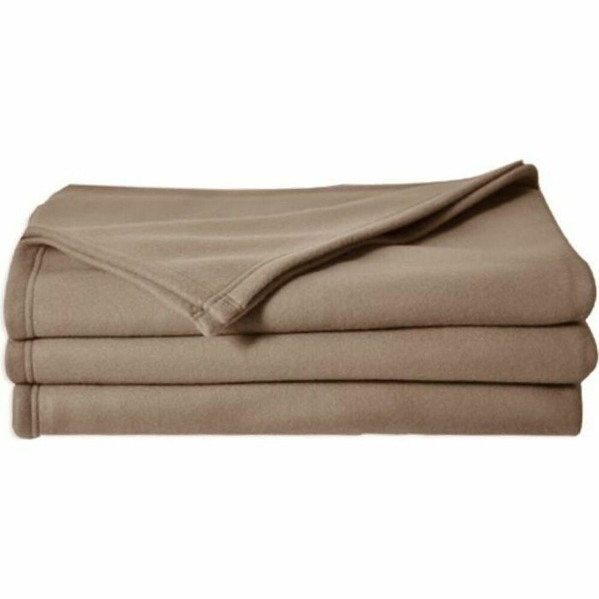 Blanket Poyet Motte Poleco 100% polyester 240 x 260 cm Brown gray