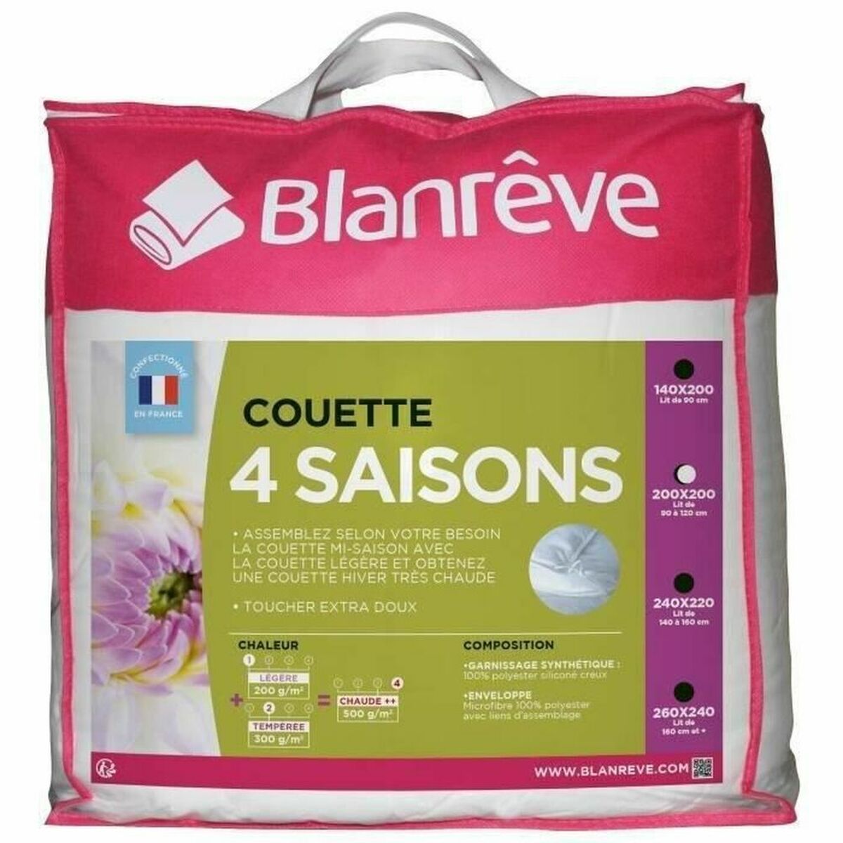 Blanket Blanreve White 300 g/m² 200 x 200 cm