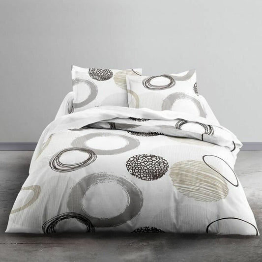 Fitted sheet without filling TODAY Circles White 240 x 260 cm