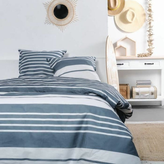 Fitted sheet TODAY Striped Blue White 240 x 200 cm