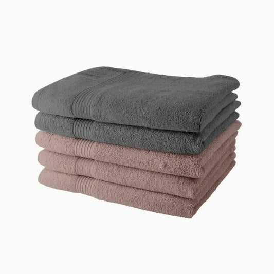 Towel set TODAY Gray Pink 5 Pieces 70 x 130 cm