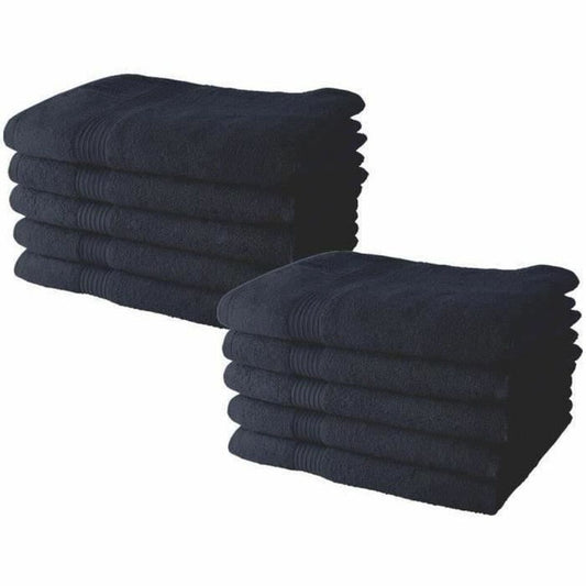 Towel set TODAY Navy blue 10 parts 50 x 90 cm