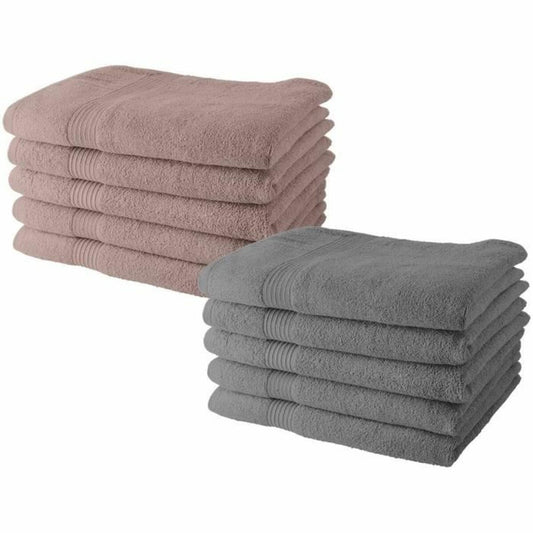 Towel set TODAY Gray 10 Pieces 70 x 130 cm