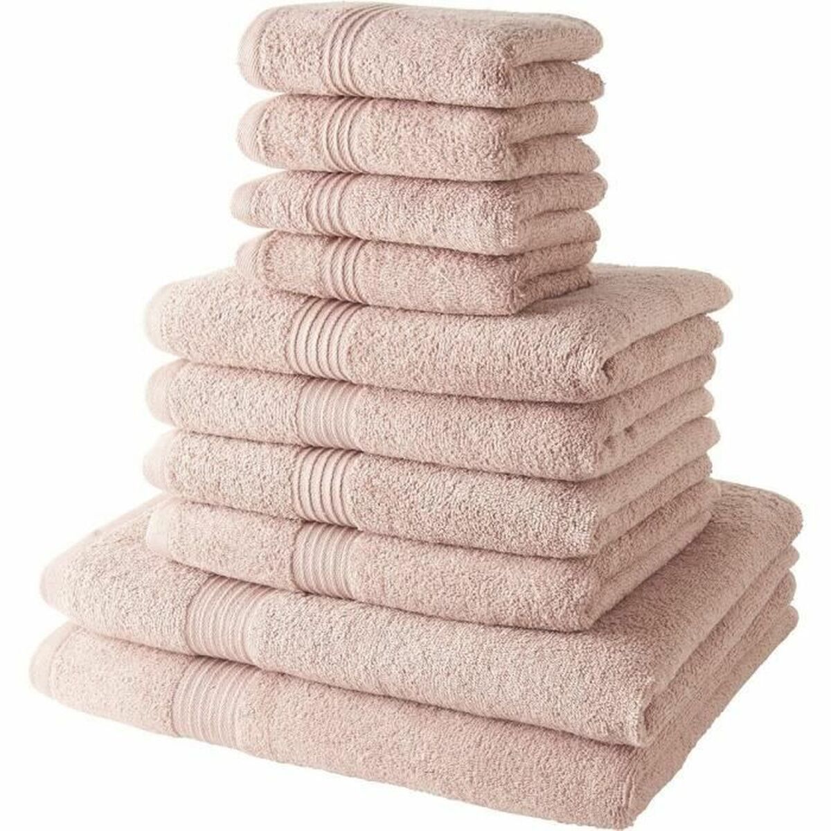 Towel set TODAY Pink 10 Pieces