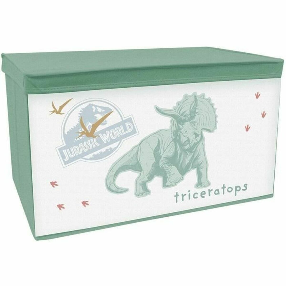 Storage box with lid Fun House Jurassic World Dinosaur Green 55.5 x 34.5 x 34 cm