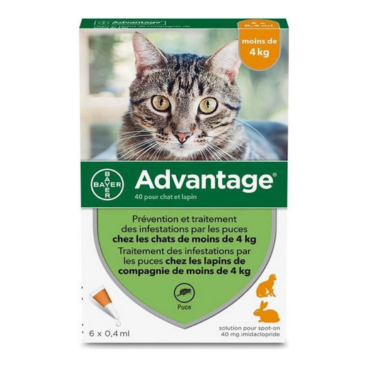 Antiparasitic Advantage Cat Rabbit 1-4 Kg 0.4 ml 6 parts