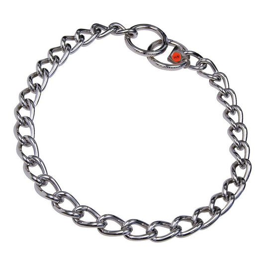 Dog collar Hs Sprenger Silver 4 mm Links Spiral (55 cm)