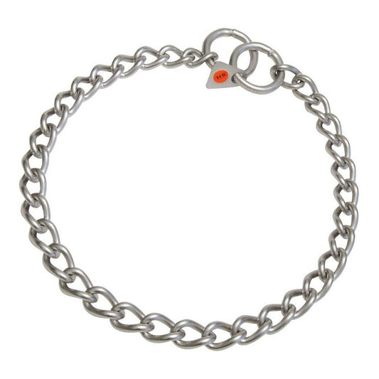 Dog collar Hs Sprenger Silver 3 mm Matte Links Spiral (65 cm)