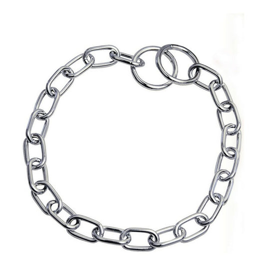 Dog collar Hs Sprenger Silver 3.4 mm Links Short (60 cm)
