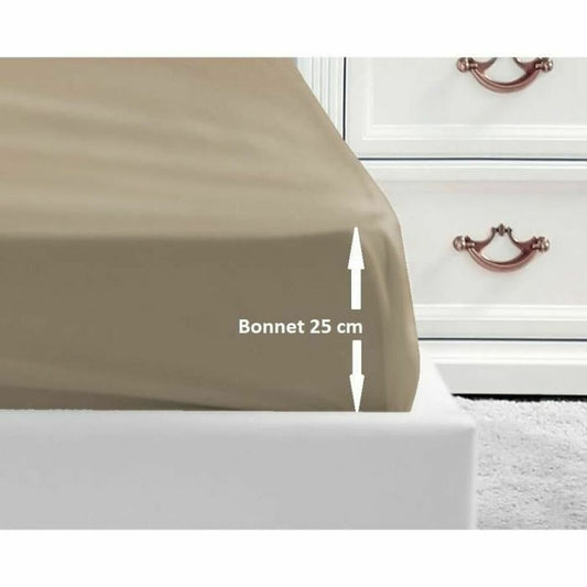 Fitted base sheet Lovely Home Beige 160 x 200 cm