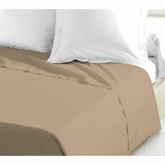 Fitted sheet without filling Lovely Home Beige 100% cotton (240 x 300 cm)