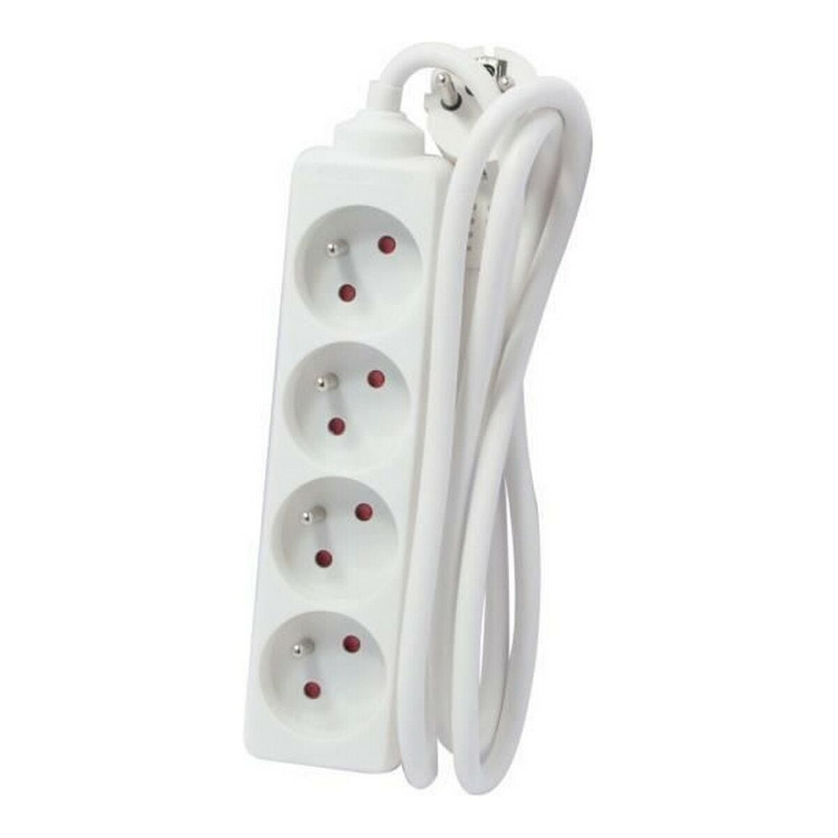 4-plug distribution box without power switch Chacon White 230 V