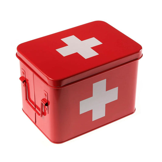 First aid kit Versa Red Steel (14.3 x 15.7 x 21.5 cm)