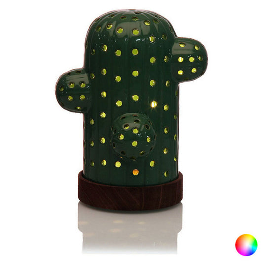 LED lamp Cactus Ceramic (12.2 x 16.7 x 14.6 cm), Color Dark green
