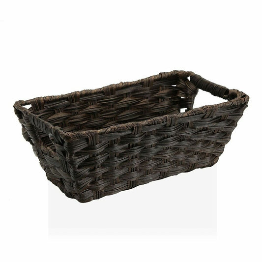 Basket Versa With Handles Dark Brown Polyethylene Plastic 17 x 11.5 x 29 cm