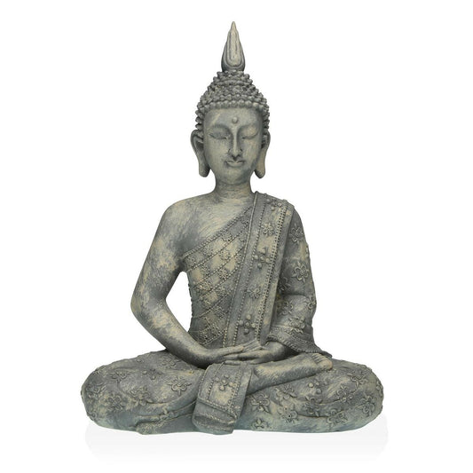 Decorative figure Versa Gray Buddha 19 x 40 x 28 cm Resin