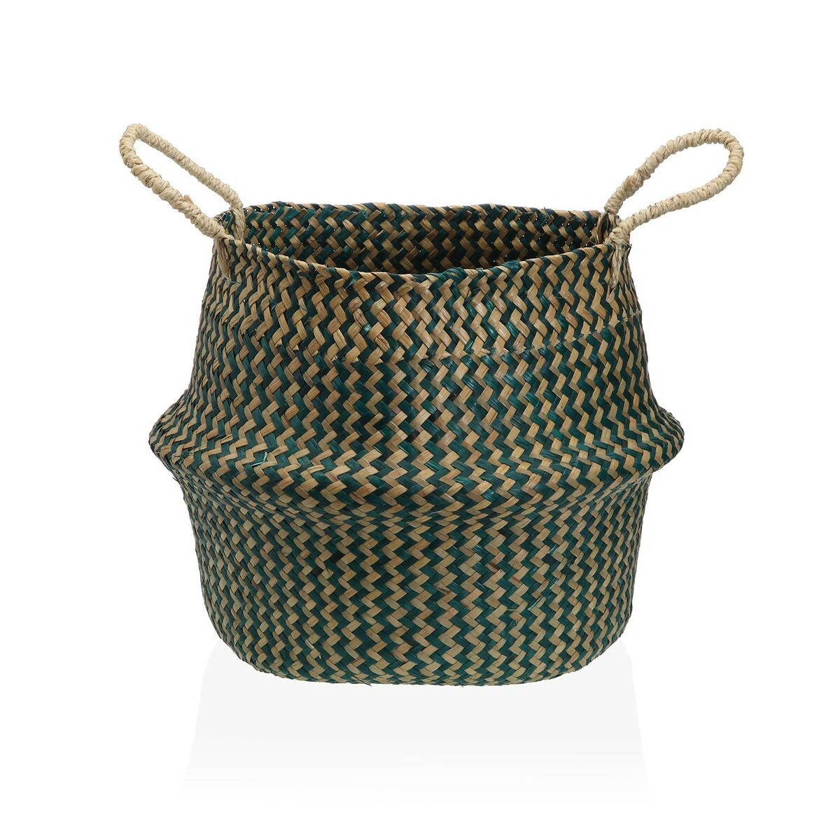 Decorative basket Versa Green Seaweed Ø 28 cm