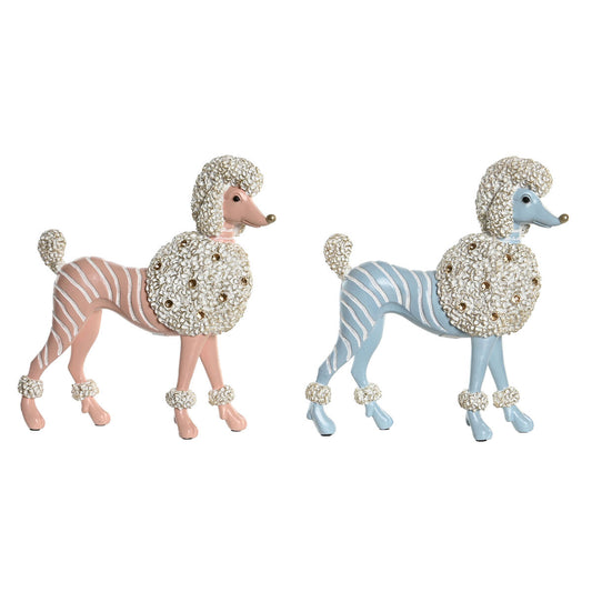 Decorative figurine DKD Home Decor Scandi 25 x 8 x 27.5 cm Blue Pink (2 parts)