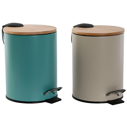 Waste container Home ESPRIT Beige Turquoise Modern 3 L (2 parts)